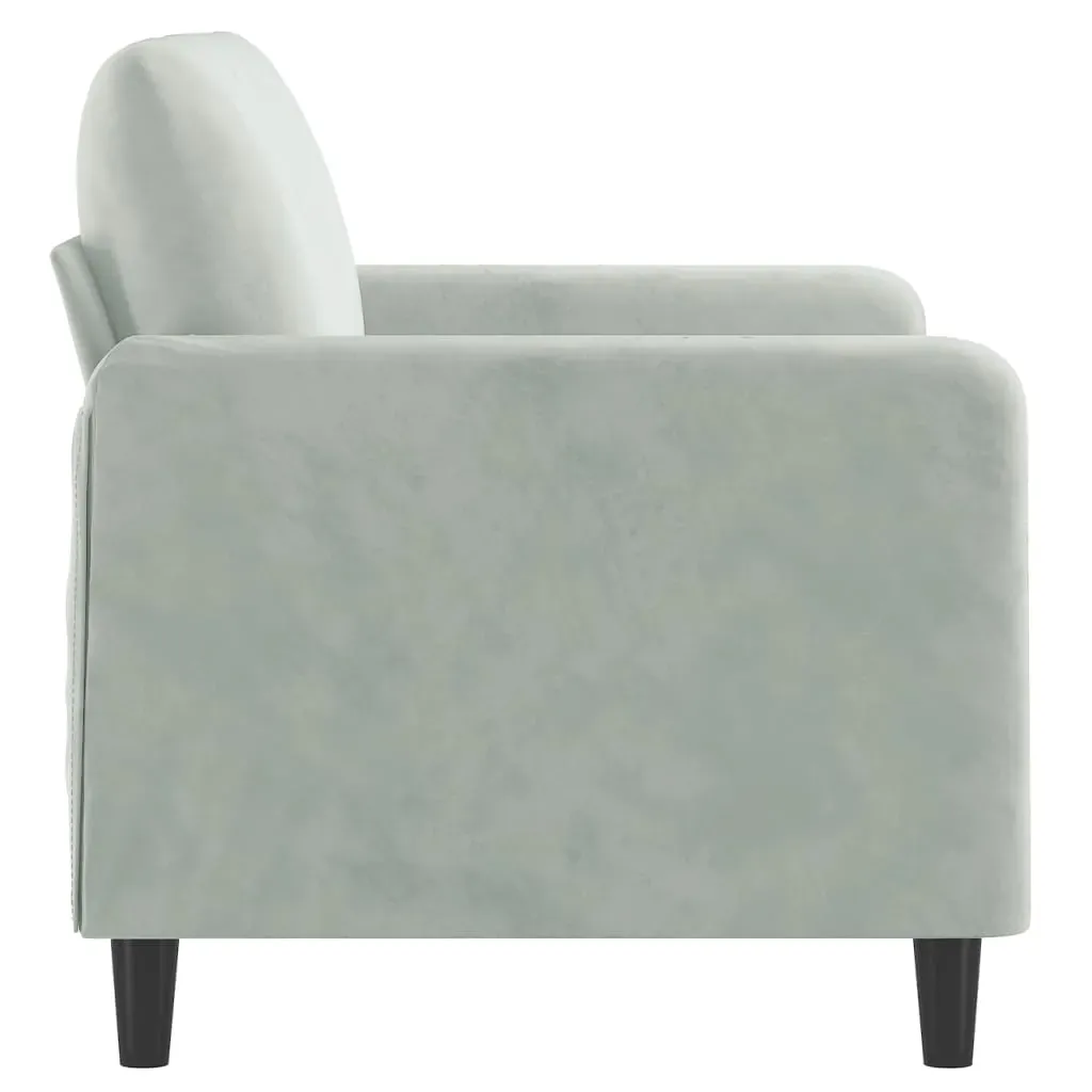 2-Seater Sofa Light Grey 120 cm Velvet Price