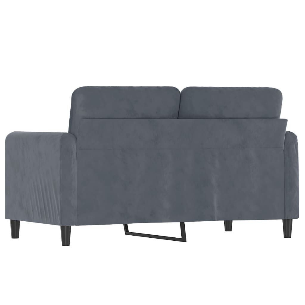 2-Seater Sofa Dark Grey 120 cm Velvet Price
