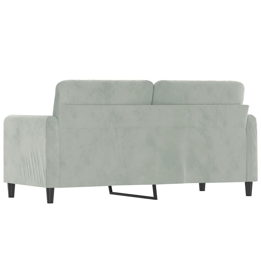2-Seater Sofa Light Grey 140 cm Velvet Price