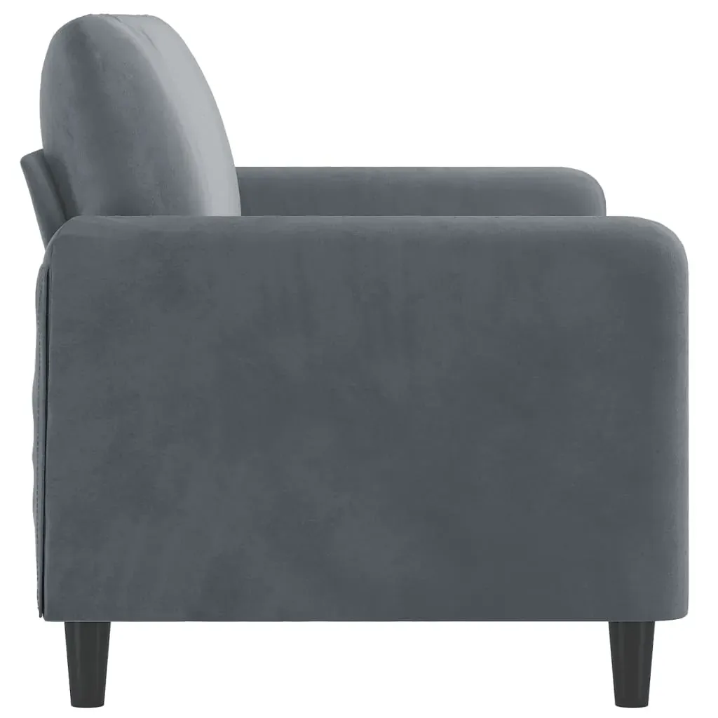 2-Seater Sofa Dark Grey 140 cm Velvet Price