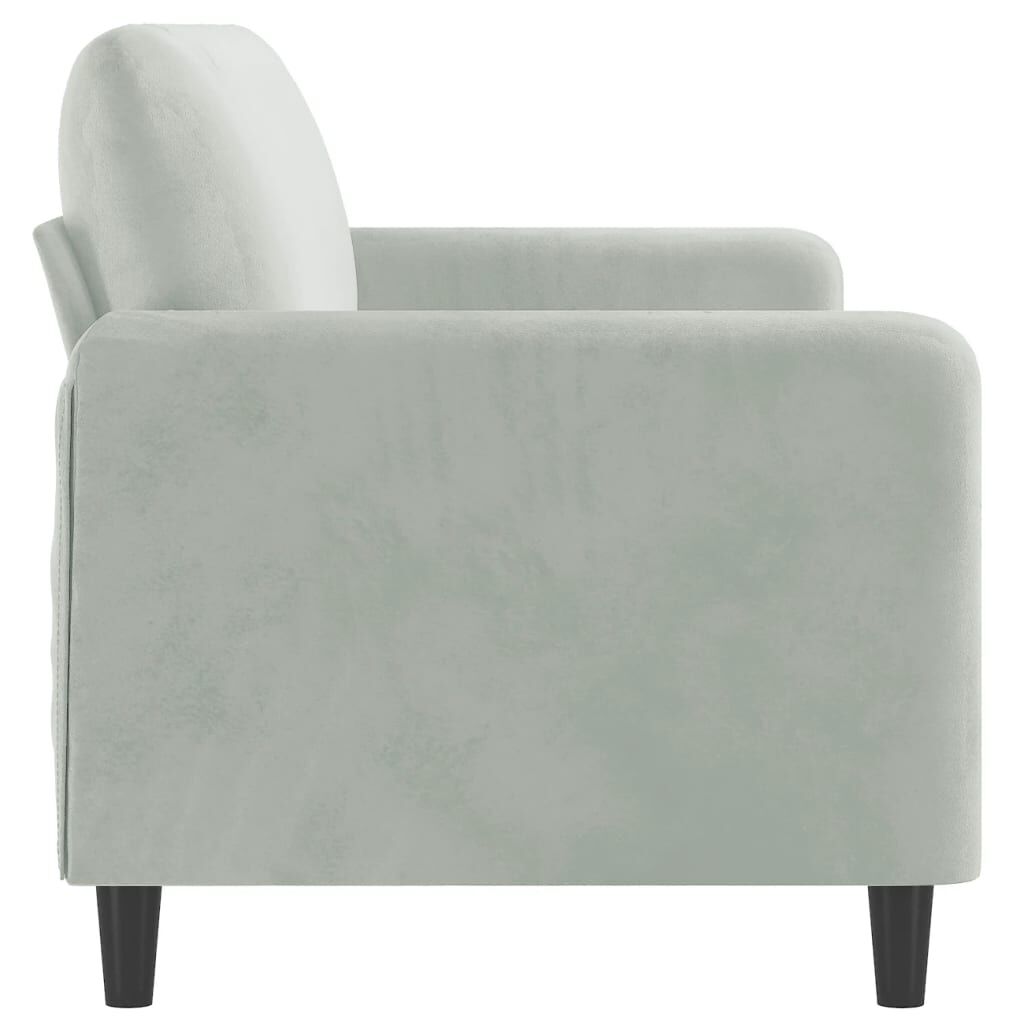 3-Seater Sofa Light Grey 180 cm Velvet Price