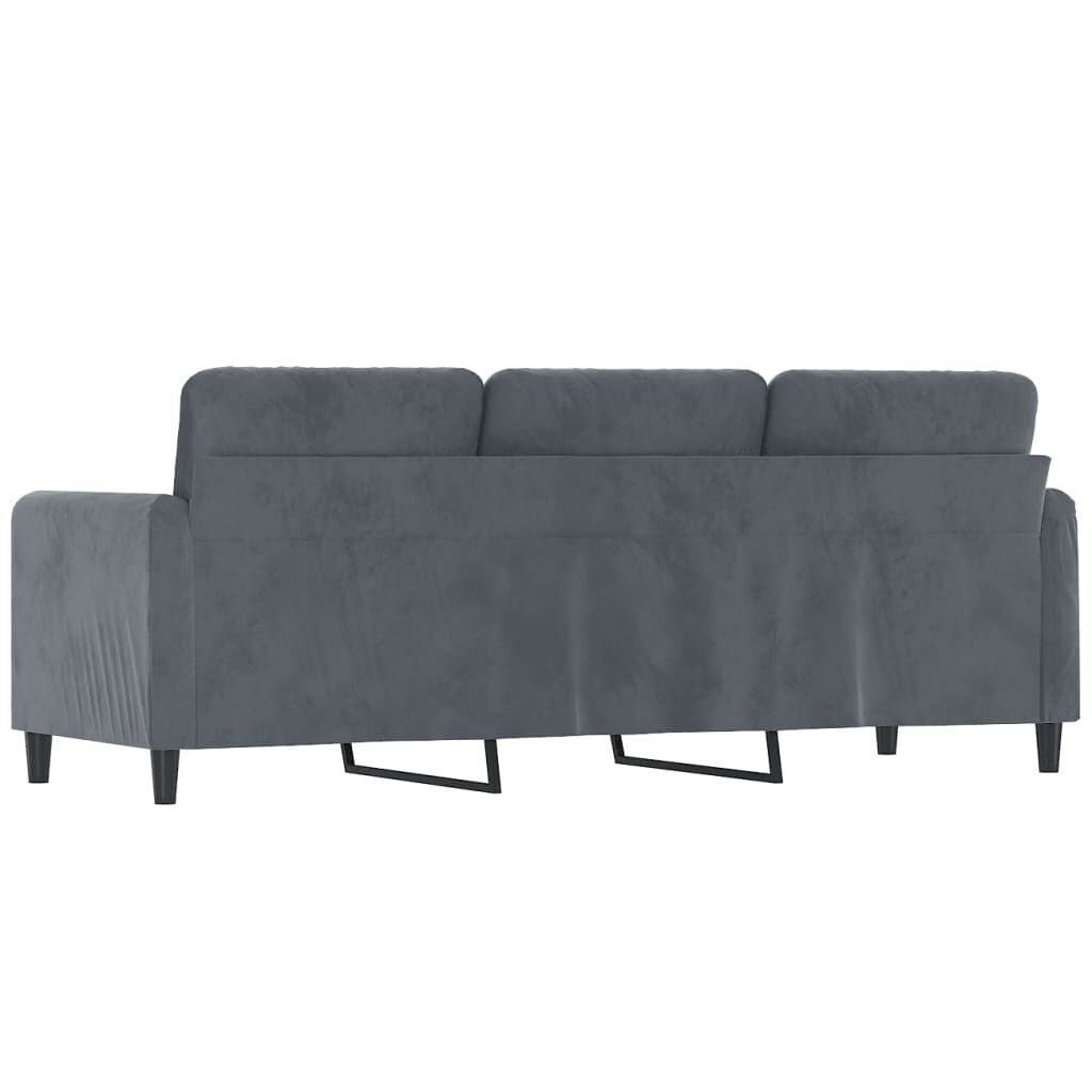 3-Seater Sofa Dark Grey Velvet 180 cm Price