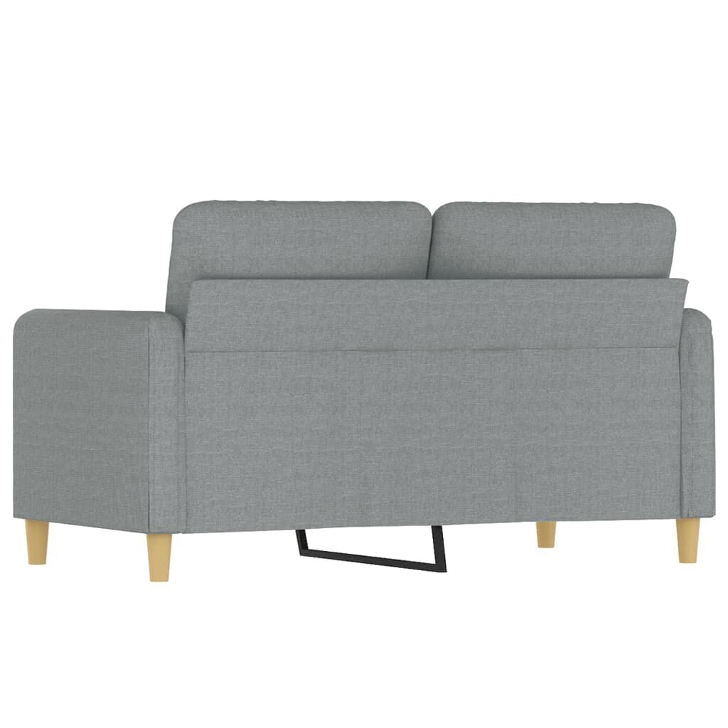 2-Seater Sofa Light Grey 120 cm Fabric Price
