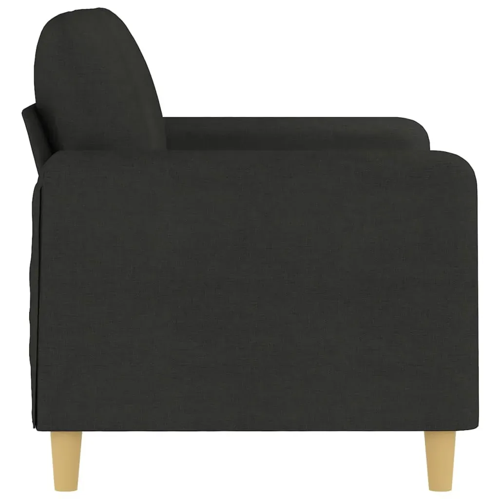 2-Seater Sofa Black 120 cm Fabric Price