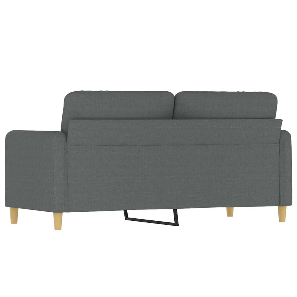 2-Seater Sofa Dark Grey 140 cm Fabric Price