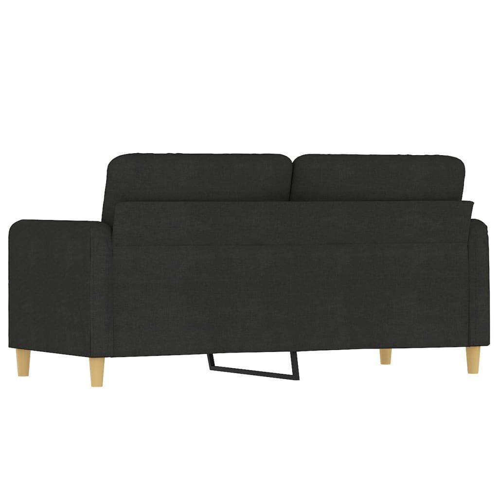 2-Seater Sofa Black 140 cm Fabric Price