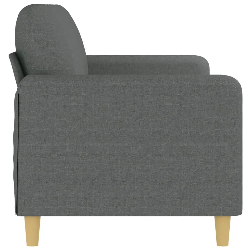 3-Seater Sofa Dark Grey Fabric 180 cm Price