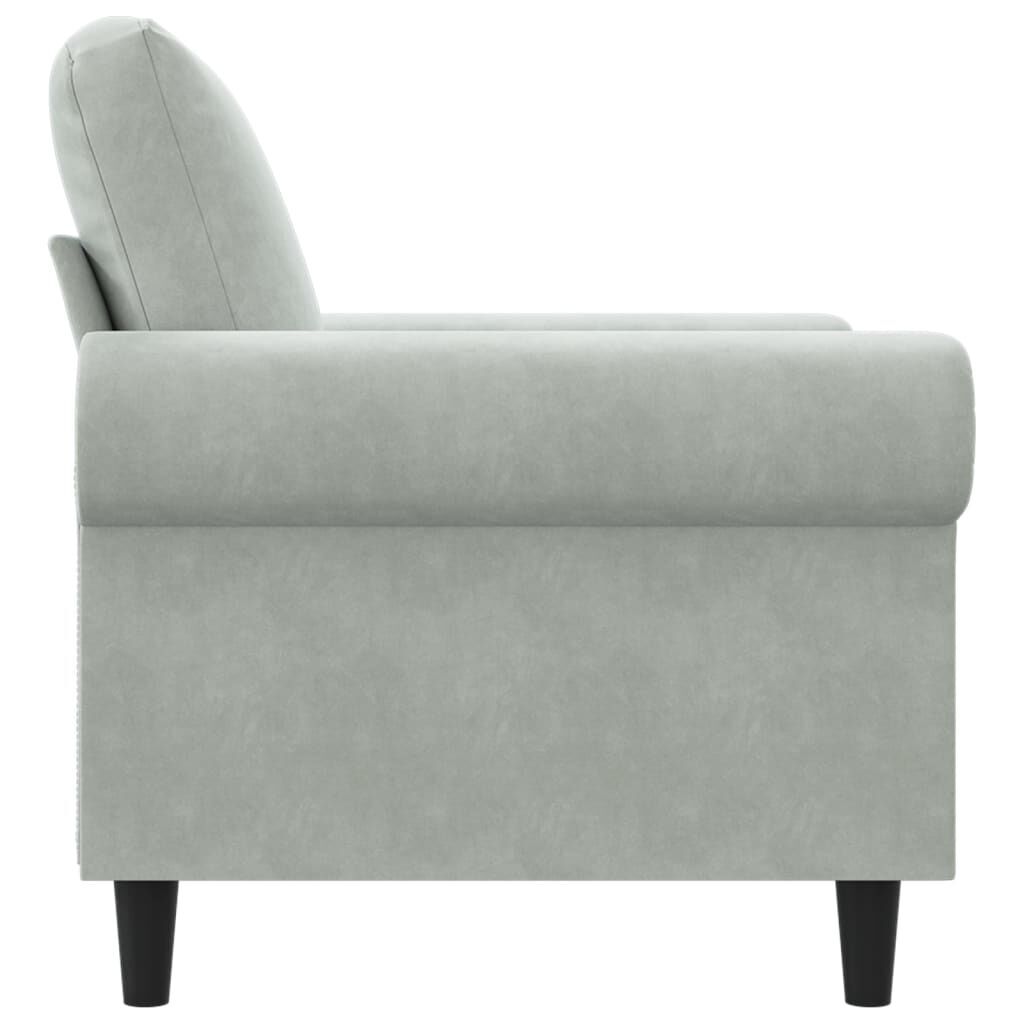 Sofa Chair Light Grey 60 cm Velvet Price