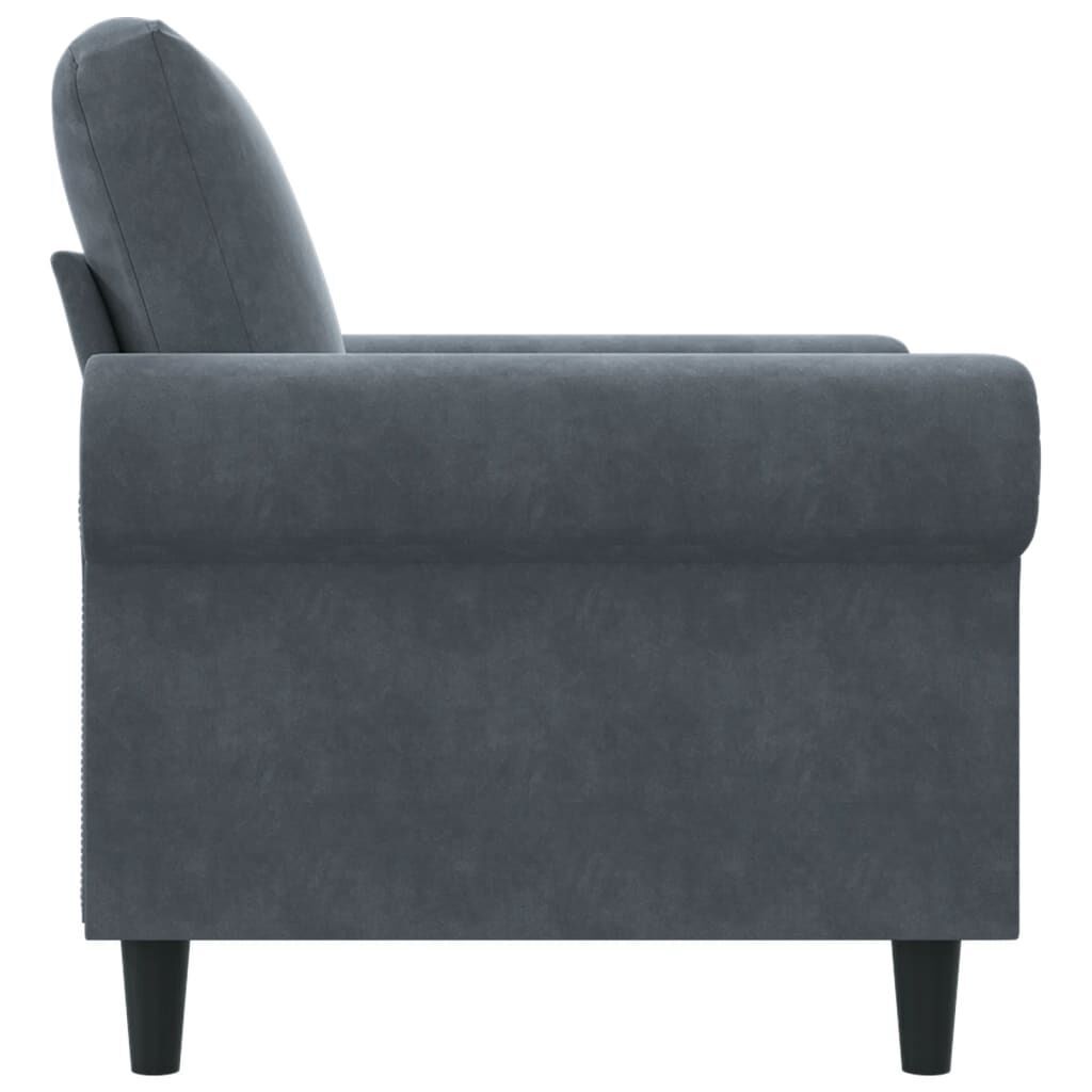 Sofa Chair Dark Grey 60 cm Velvet Price