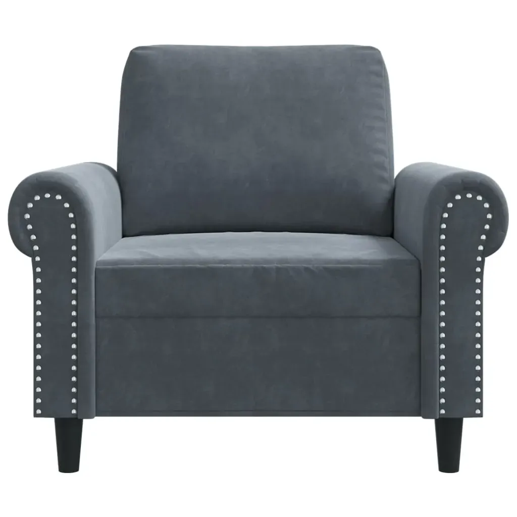 Sofa Chair Dark Grey 60 cm Velvet Price
