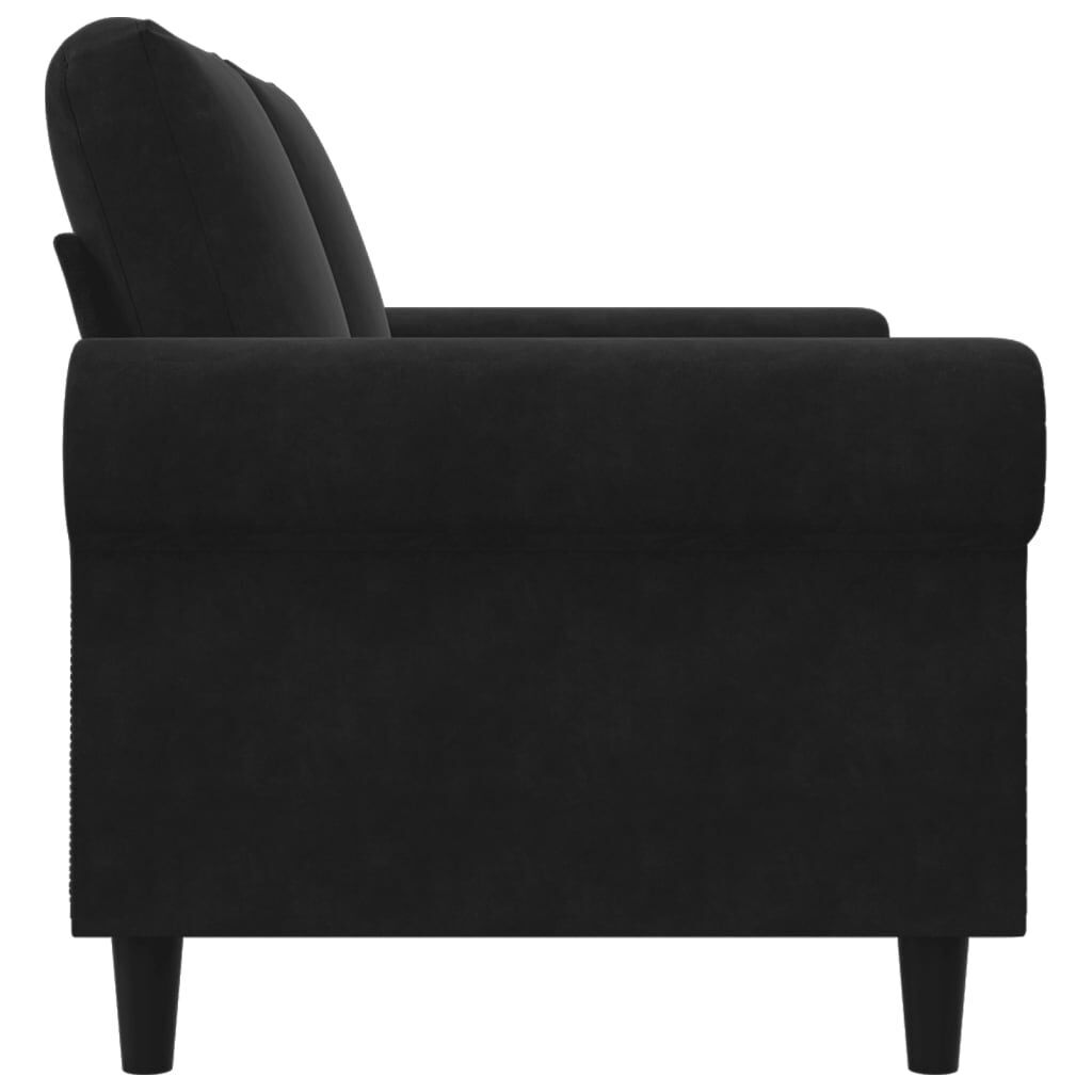 2-Seater Sofa Black 120 cm Velvet Price
