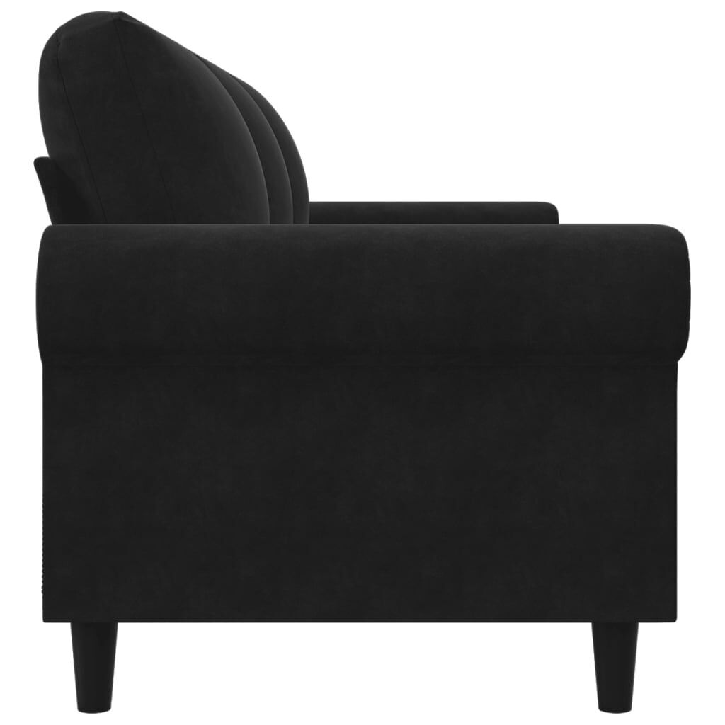 3-Seater Sofa Black 180 cm Velvet Price
