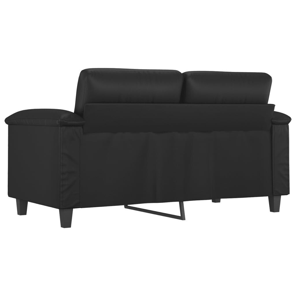 2-Seater Sofa Black 120 cm Faux Leather Price