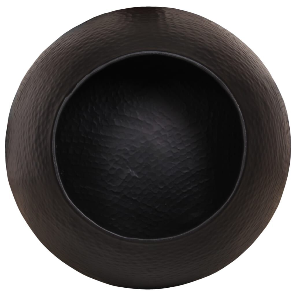 Coffee Table Hammered Aluminium Ø 50x30 cm Black Price