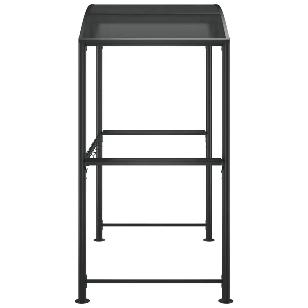 BBQ Gazebo with Side Shelves Anthracite 210x114x230 cm Steel Price