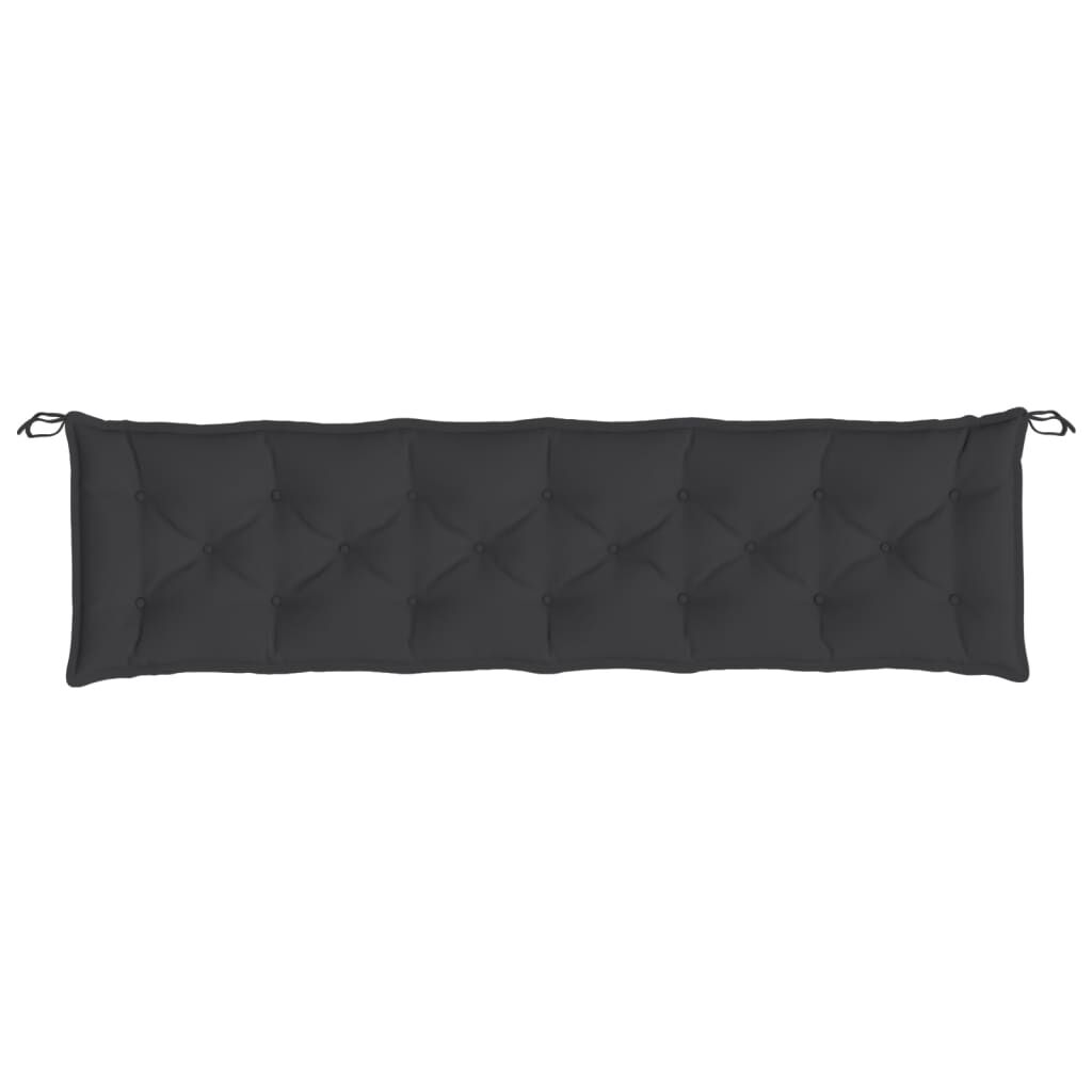 Garden Bench Cushion Black 200x50x7 cm Oxford Fabric Price