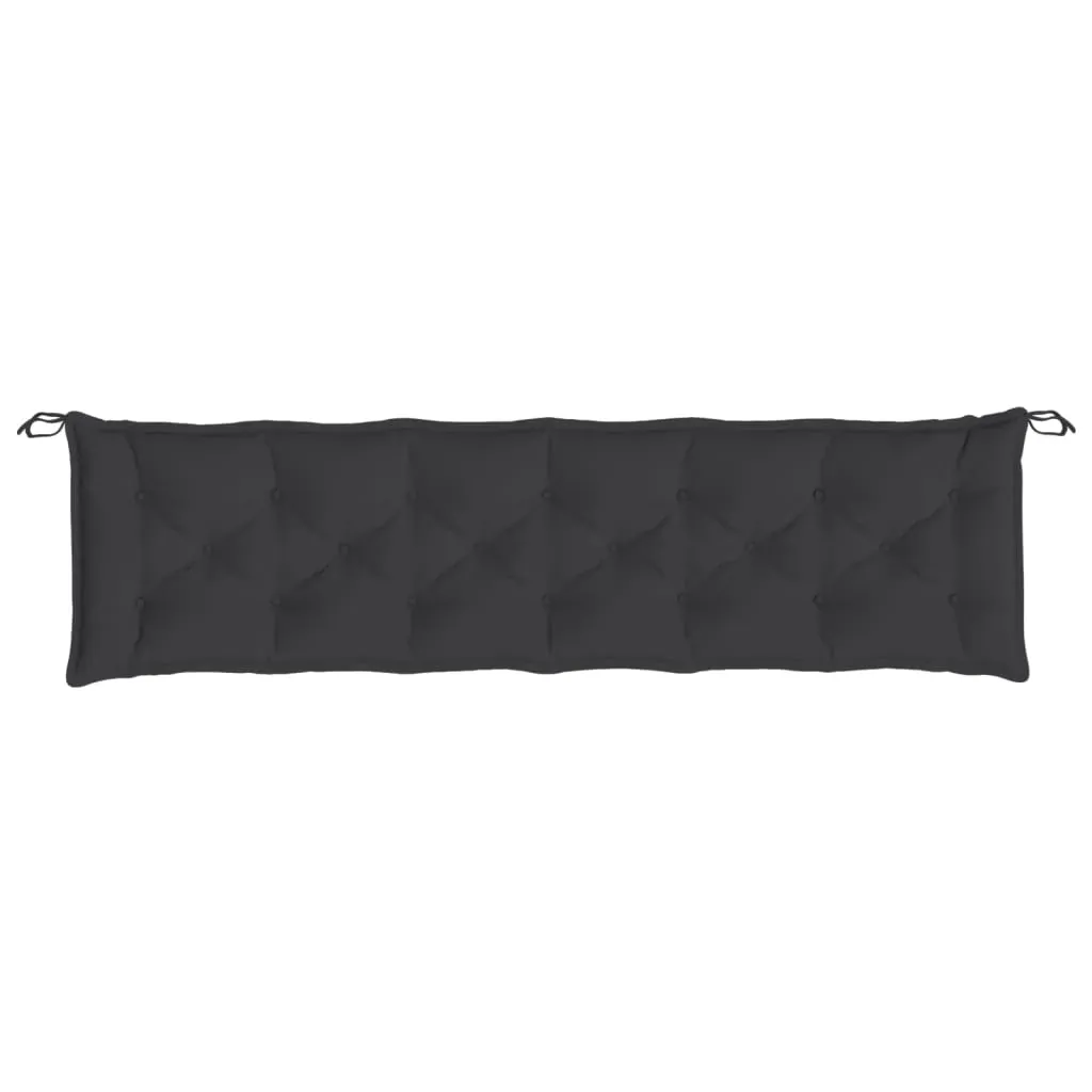 Garden Bench Cushion Black 200x50x7 cm Oxford Fabric Price