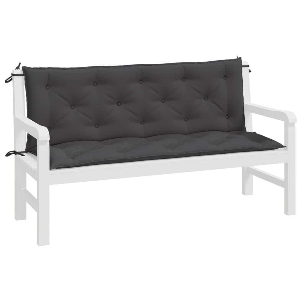 Garden Bench Cushions 2pcs Anthracite 150x50x7cm Oxford Fabric Price