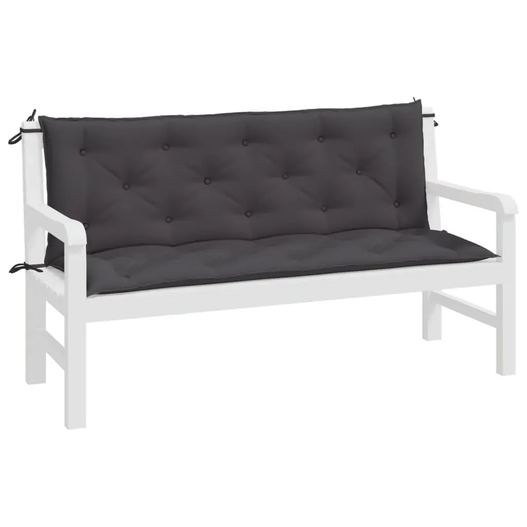 Garden Bench Cushions 2pcs Anthracite 150x50x7cm Oxford Fabric Price