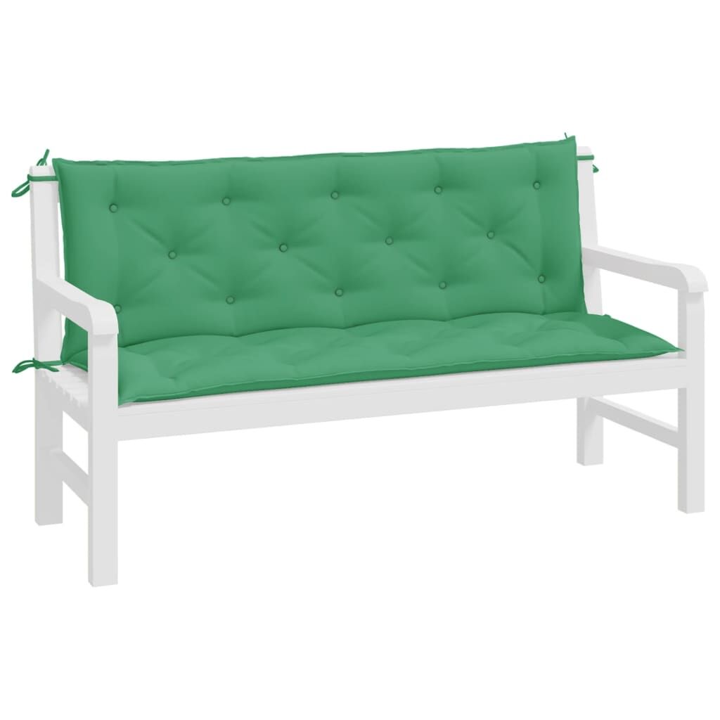 Garden Bench Cushions 2pcs Green 150x50x7cm Oxford Fabric Price