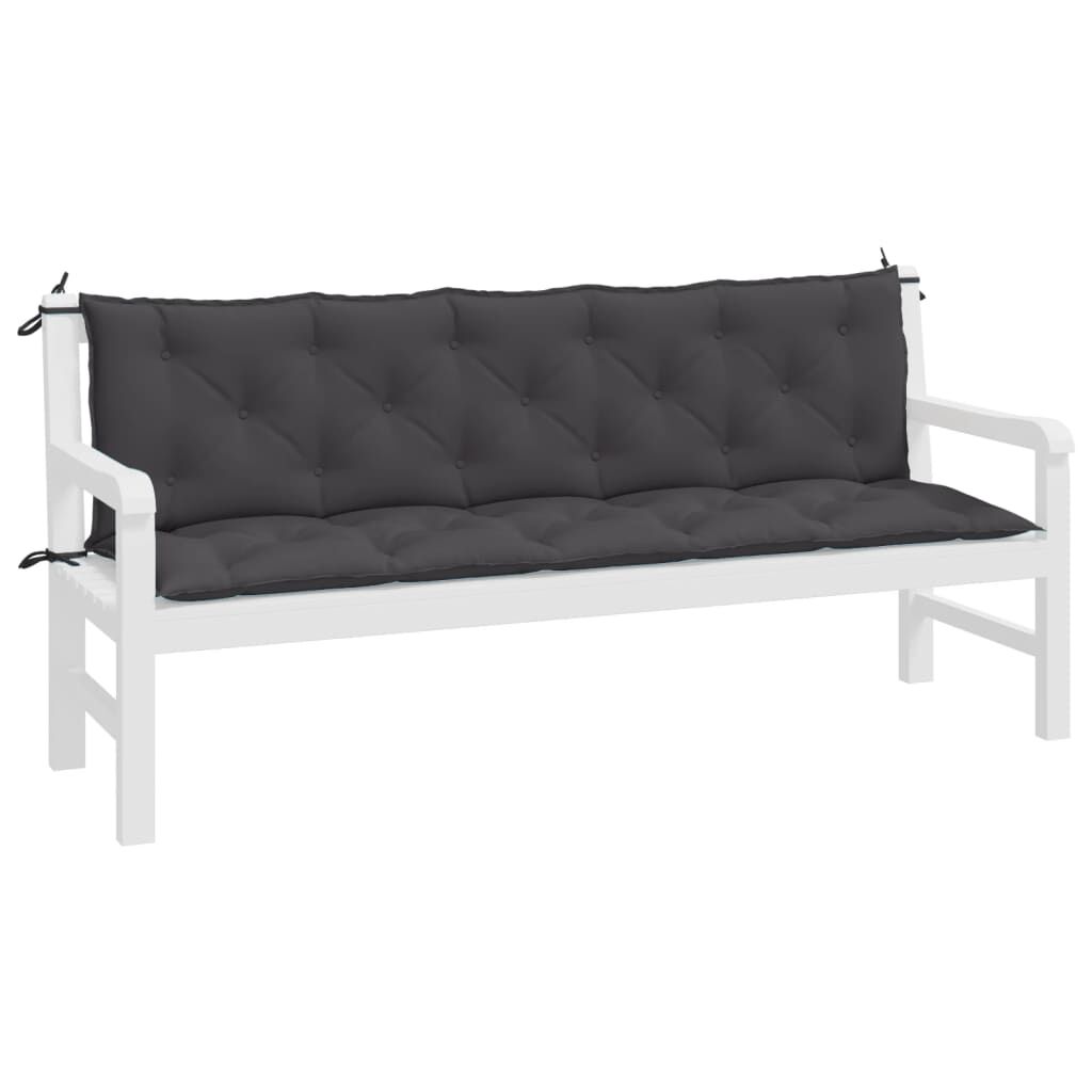 Garden Bench Cushions 2pcs Anthracite 180x50x7cm Oxford Fabric Price