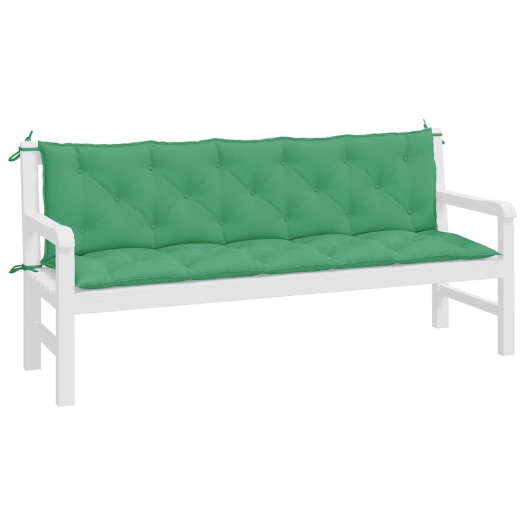 Garden Bench Cushions 2pcs Green 180x50x7cm Oxford Fabric Price
