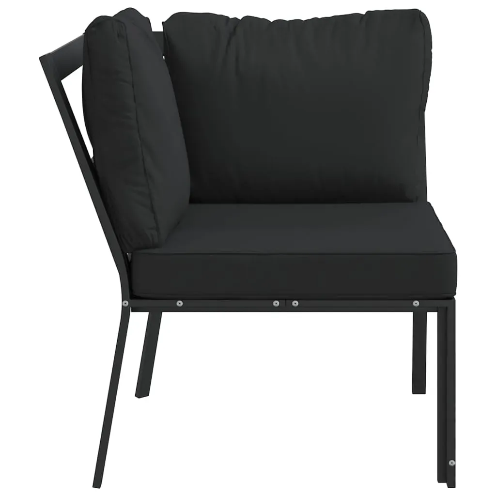 Garden Chair with Grey Cushions 76x76x79 cm Steel Price