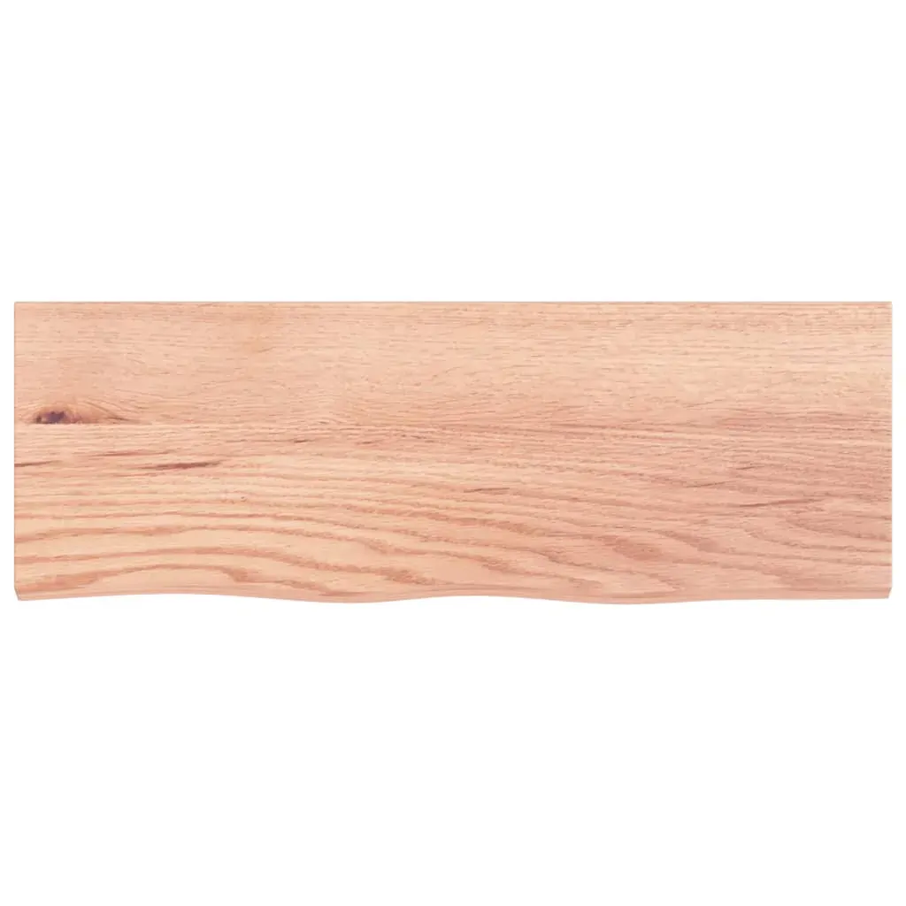 Wall Shelf Light Brown 80x30x2 cm Treated Solid Wood Oak Price