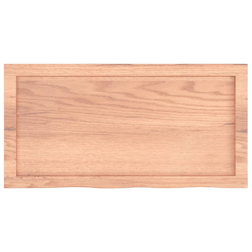 Wall Shelf Light Brown 80x40x(2-6) cm Treated Solid Wood Oak Price