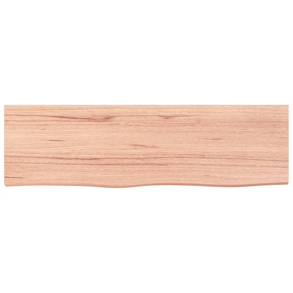 Wall Shelf Light Brown 100x30x(2-6) cm Treated Solid Wood Oak Price