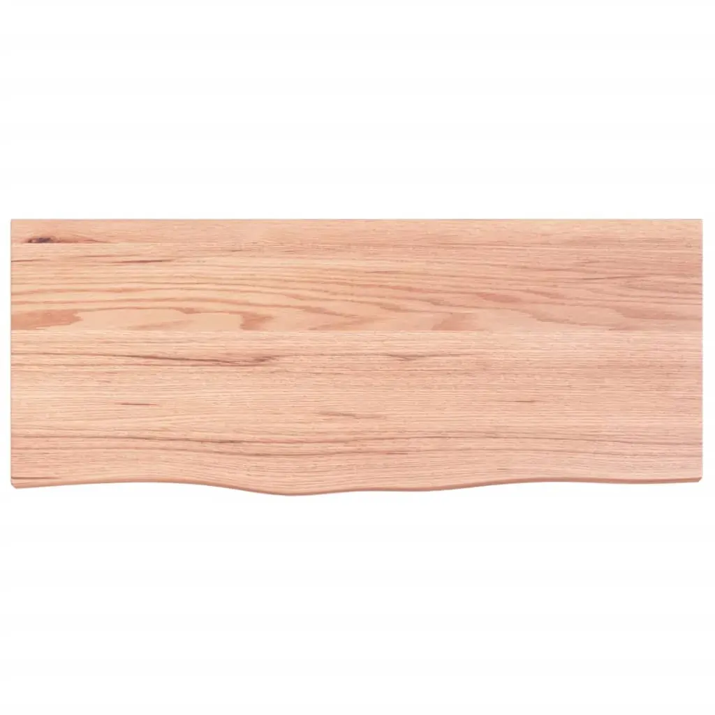 Wall Shelf Light Brown 100x40x(2-4) cm Treated Solid Wood Oak Price