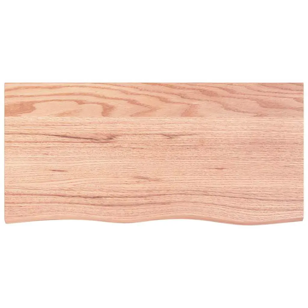 Wall Shelf Light Brown 100x50x(2-6) cm Treated Solid Wood Oak Price
