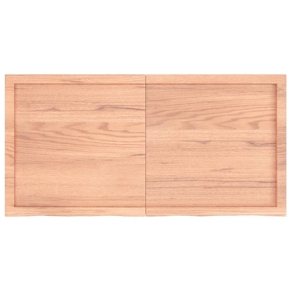 Wall Shelf Light Brown 120x60x(2-4) cm Treated Solid Wood Oak Price
