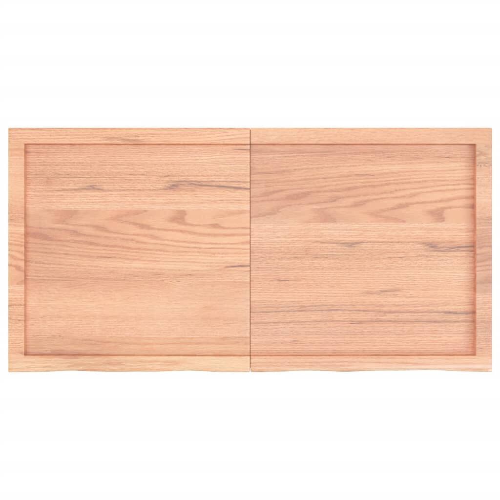 Wall Shelf Light Brown 120x60x(2-6) cm Treated Solid Wood Oak Price