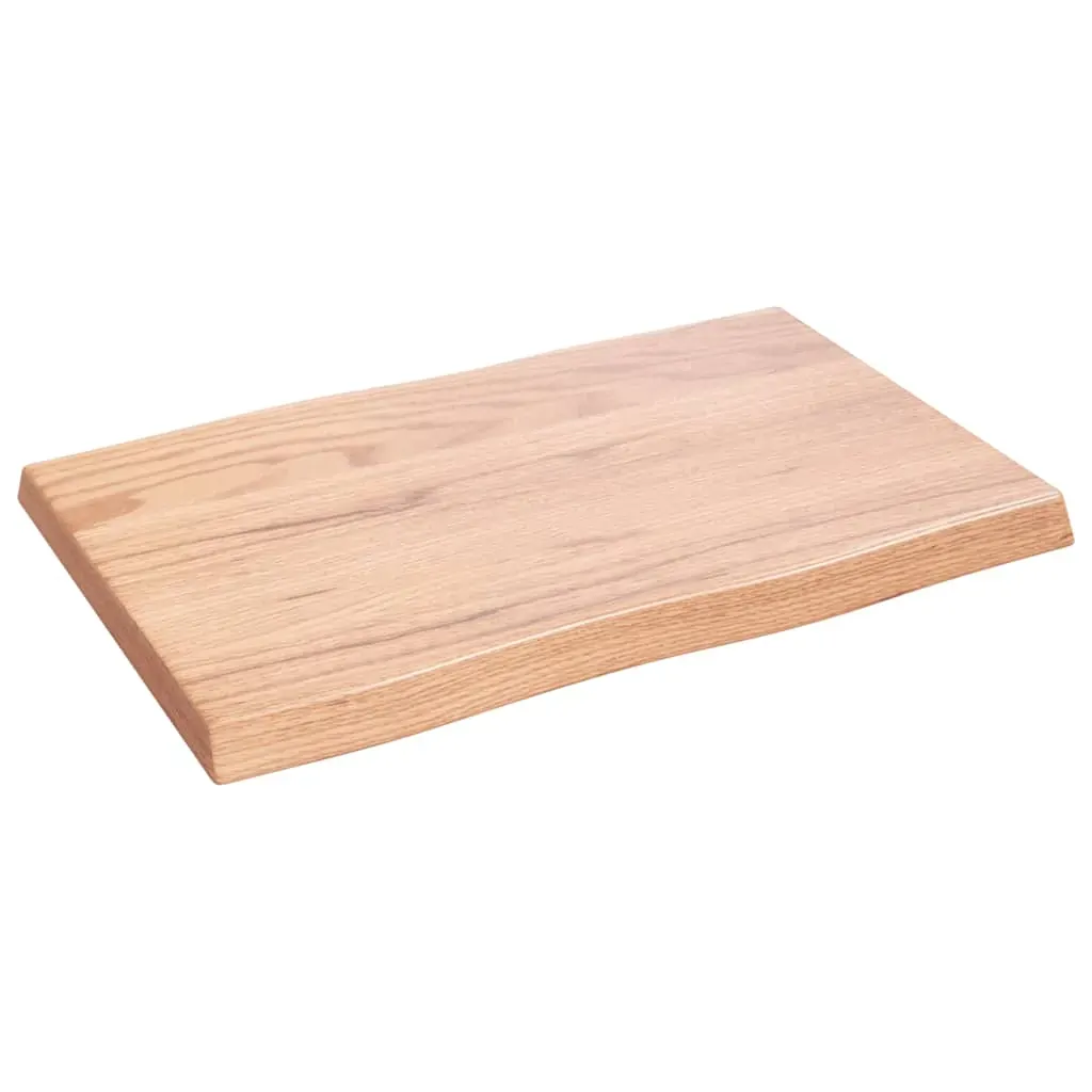 Table Top Light Brown 60x40x(2-4) cm Treated Solid Wood Live Edge Price
