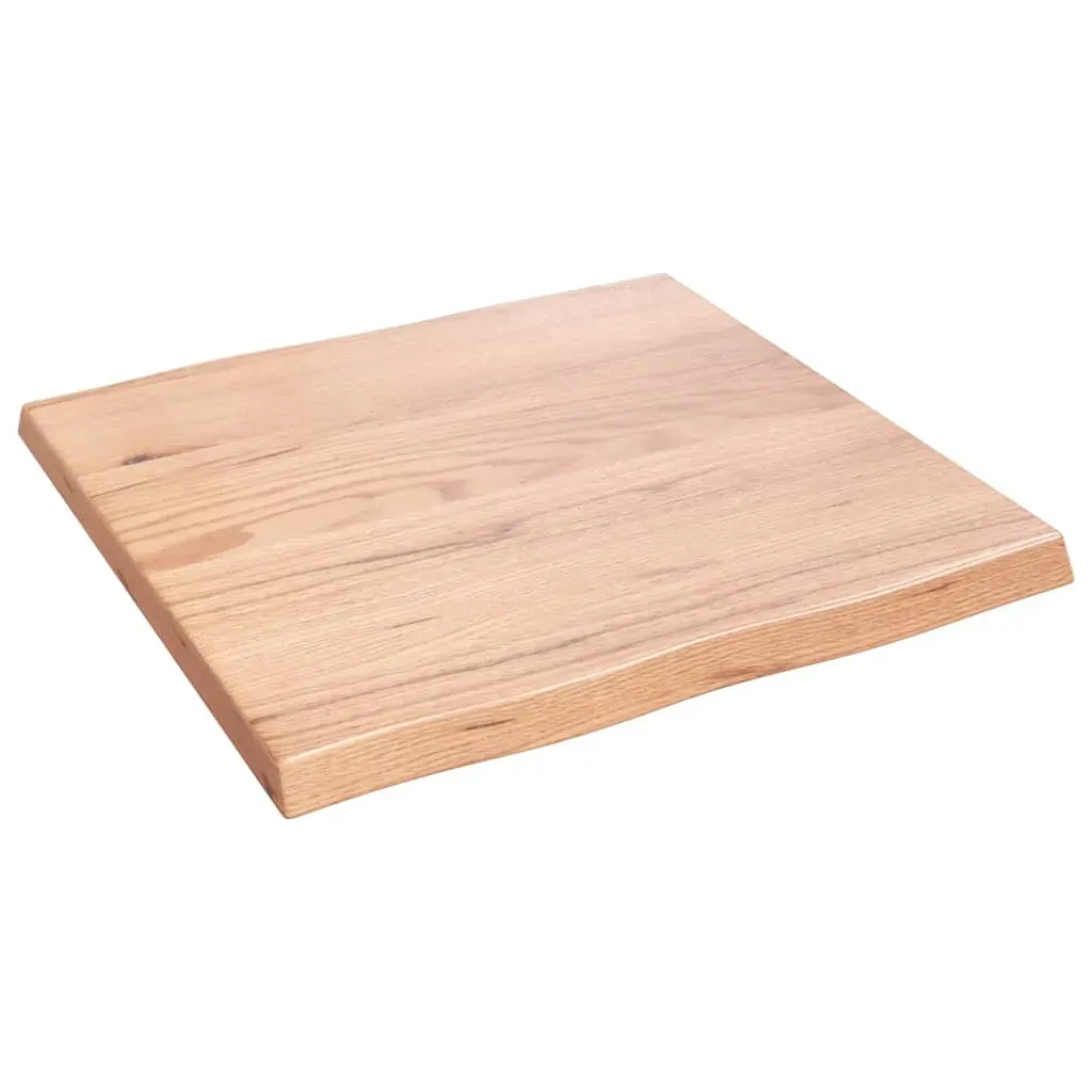 Table Top Light Brown 60x60x(2-4) cm Treated Solid Wood Live Edge Price