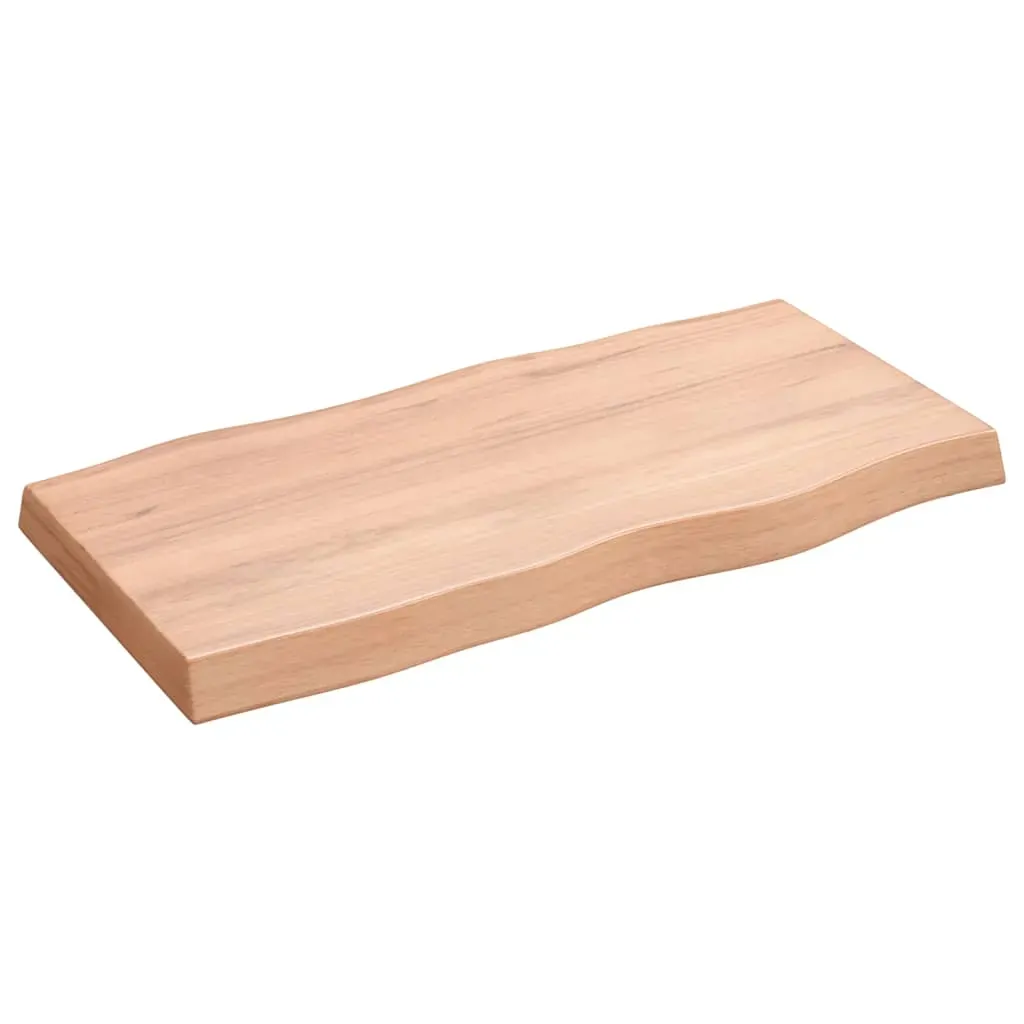 Table Top Light Brown 80x40x(2-6) cm Treated Solid Wood Live Edge Price