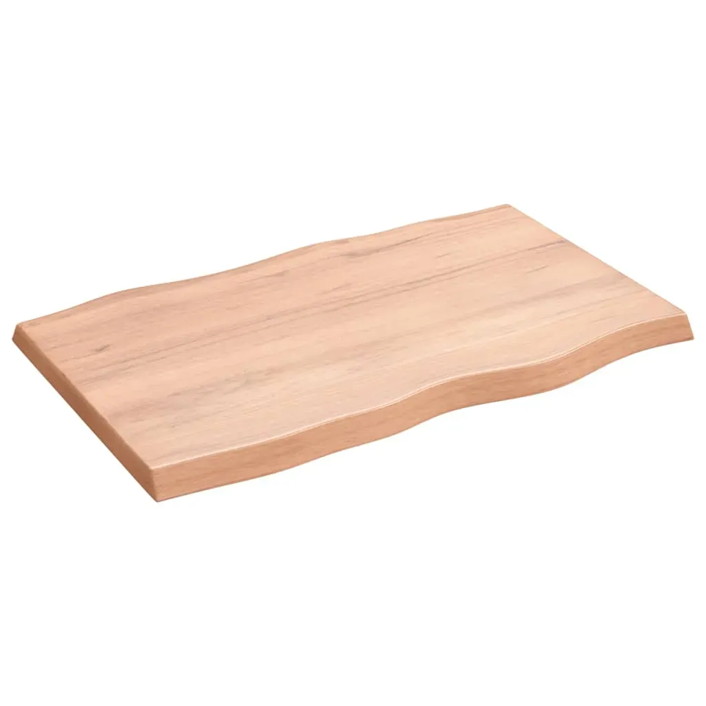 Table Top Light Brown 80x50x(2-4) cm Treated Solid Wood Live Edge Price