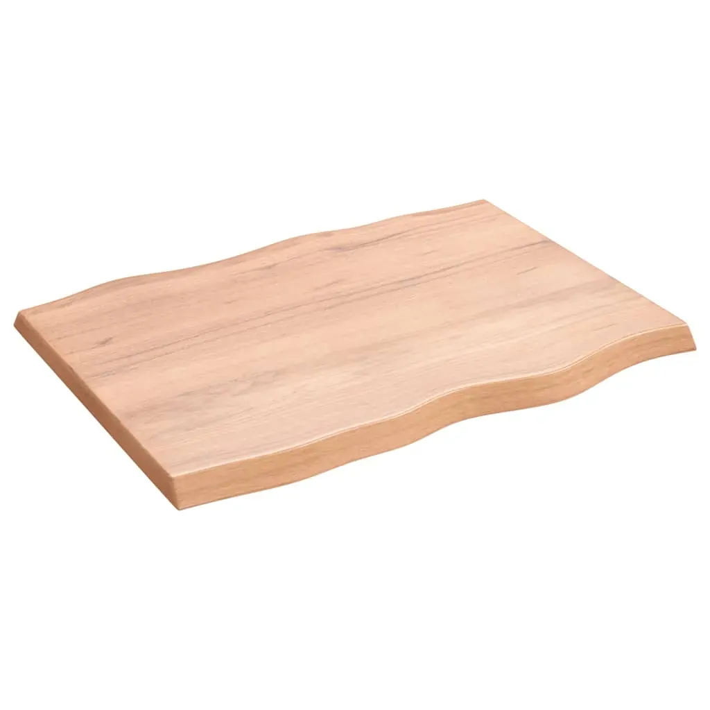 Table Top Light Brown 80x60x(2-4) cm Treated Solid Wood Live Edge Price