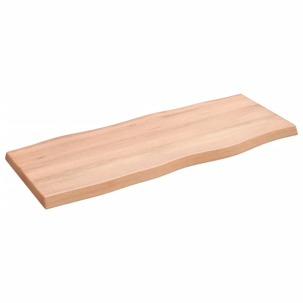 Table Top Light Brown 100x40x(2-4)cm Treated Solid Wood Live Edge Price