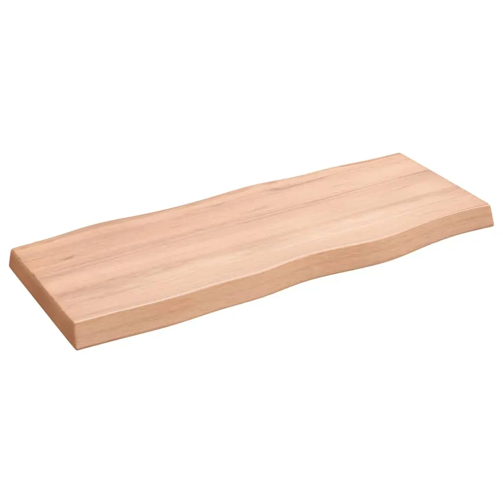 Table Top Light Brown 100x40x(2-6)cm Treated Solid Wood Live Edge Price