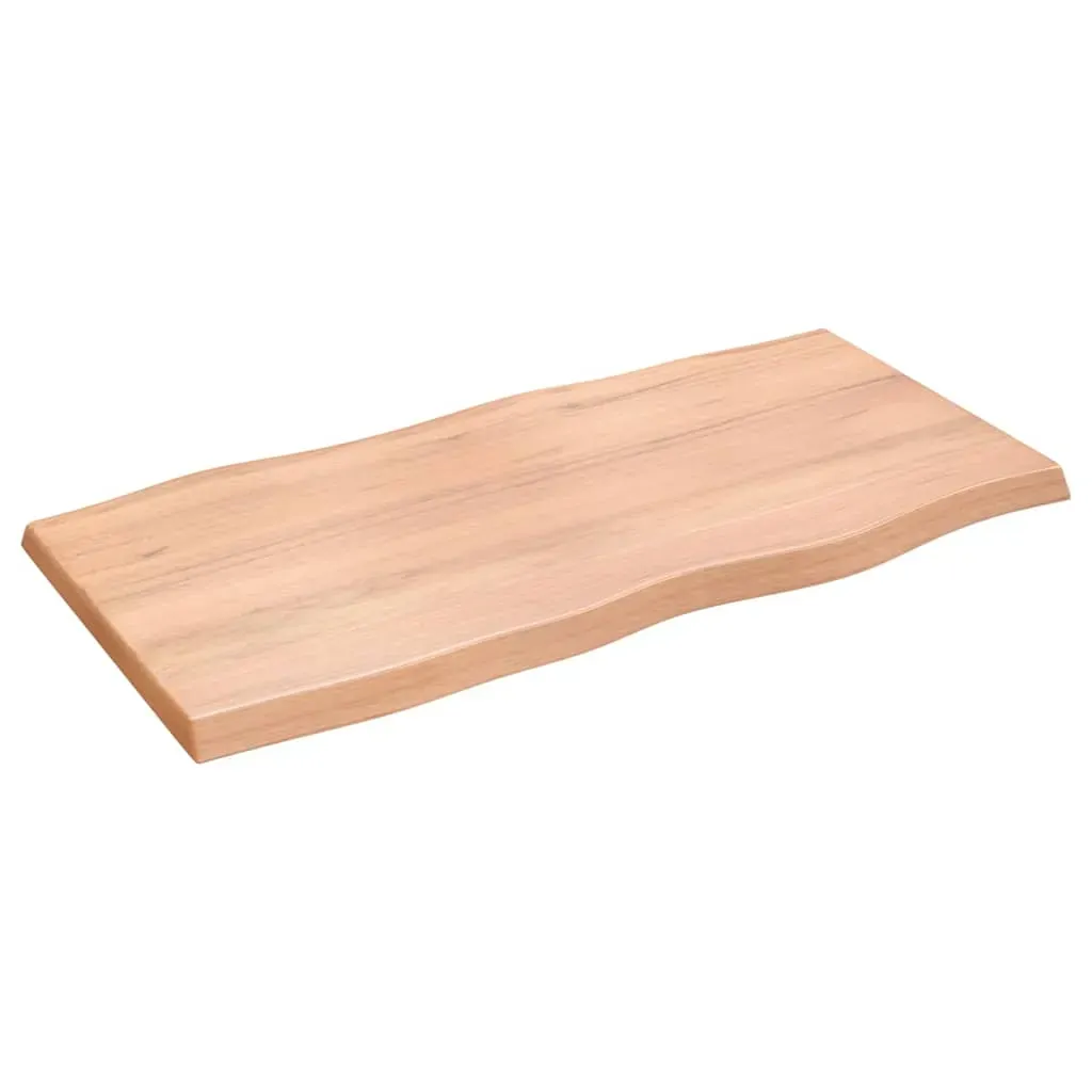Table Top Light Brown 100x50x(2-4)cm Treated Solid Wood Live Edge Price
