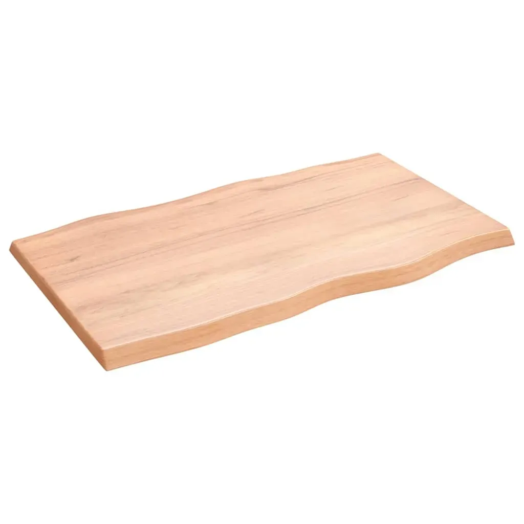 Table Top Light Brown 100x60x(2-4)cm Treated Solid Wood Live Edge Price