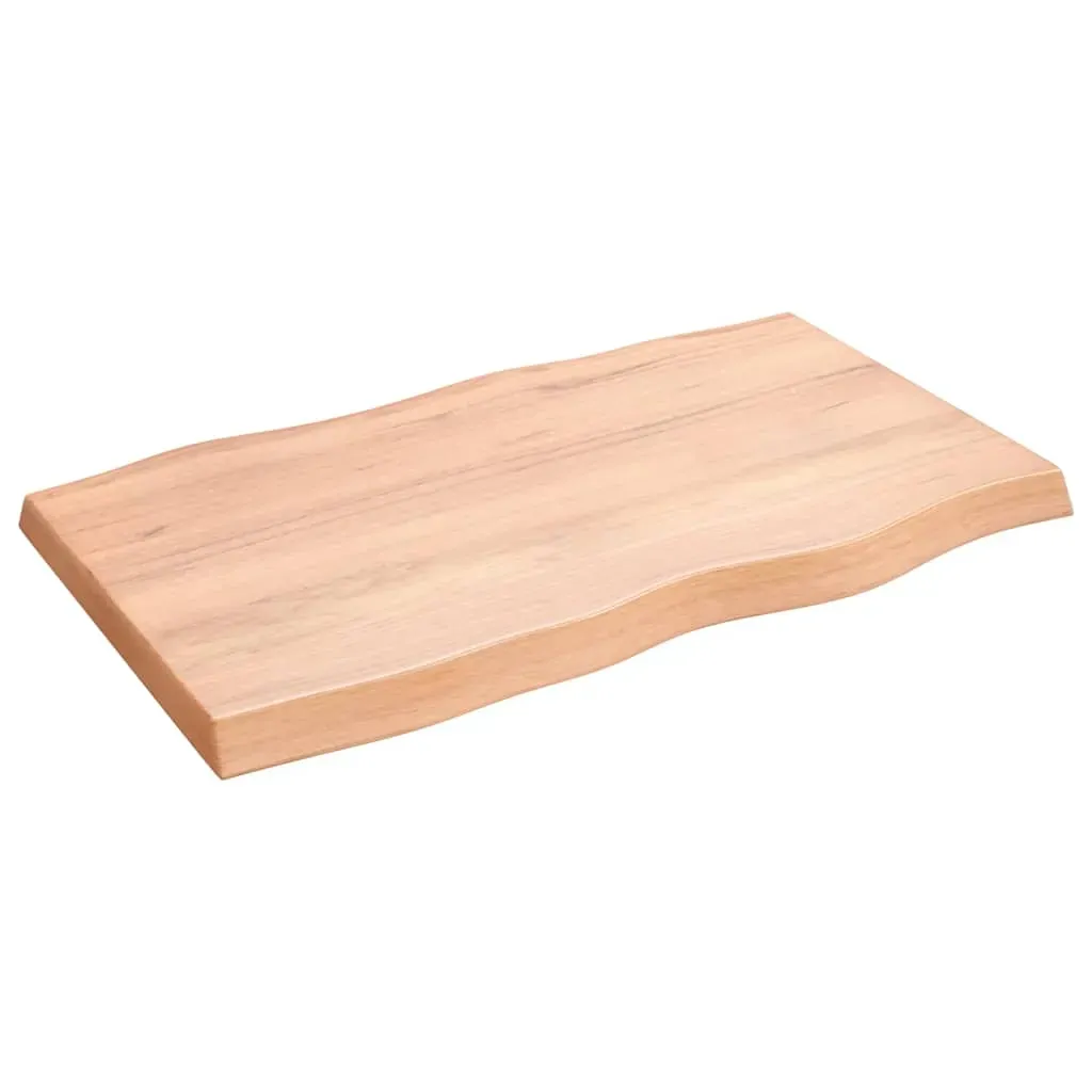 Table Top Light Brown 100x60x(2-6)cm Treated Solid Wood Live Edge Price