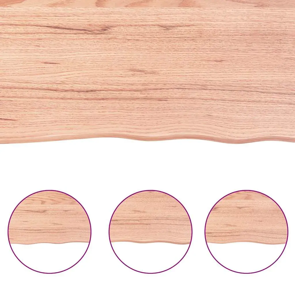 Table Top Light Brown 180x50x(2-6)cm Treated Solid Wood Live Edge Price
