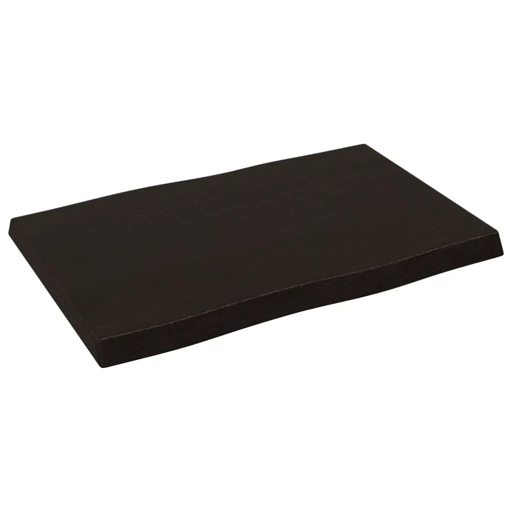 Table Top Dark Brown 60x40x(2-4) cm Treated Solid Wood Live Edge Price