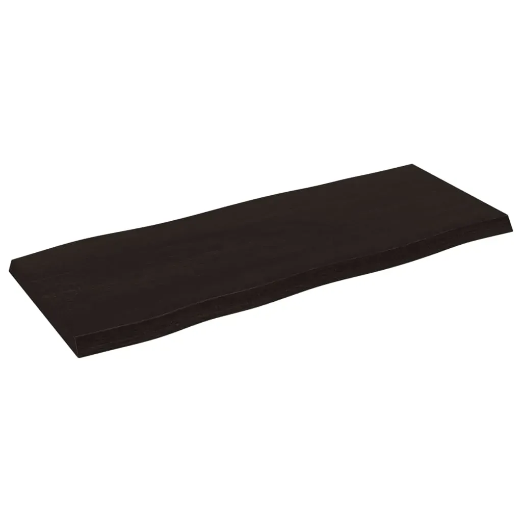 Table Top Dark Brown 100x40x(2-4) cm Treated Solid Wood Live Edge Price