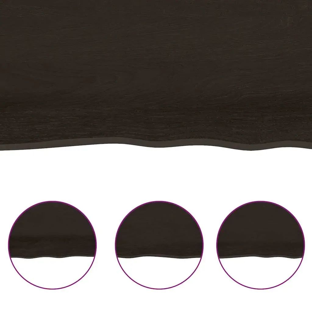 Table Top Dark Brown 120x40x(2-4) cm Treated Solid Wood Live Edge Price
