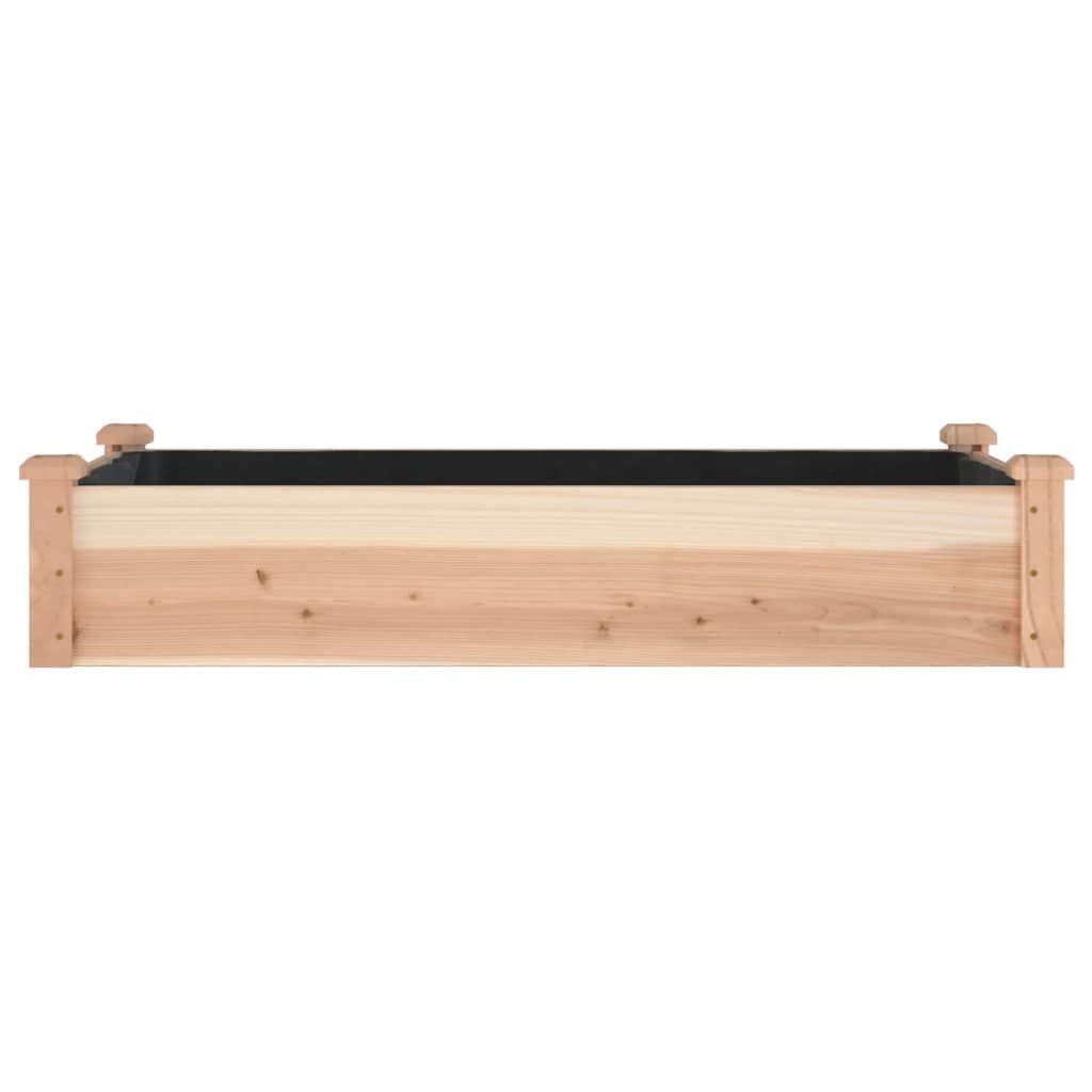 Garden Raised Bed with Liner 120x60x25 cm Solid Wood Fir Price