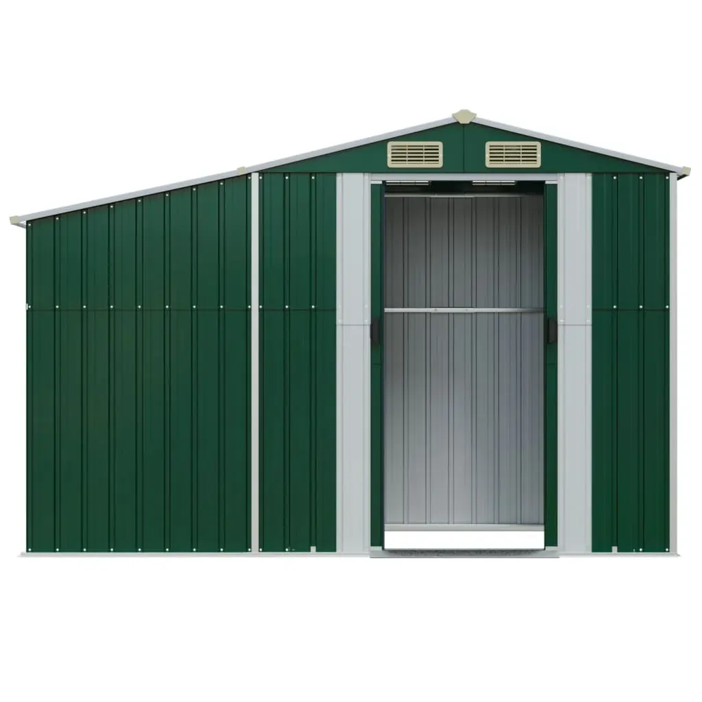 Garden Shed Green 277x93x179 cm Galvanised Steel Price